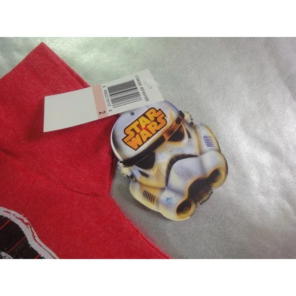 STAR WARS 2T red T-shirt top Wanted darth Vader Boba fett Emperor TK-42I NWT - Picture 3 of 4